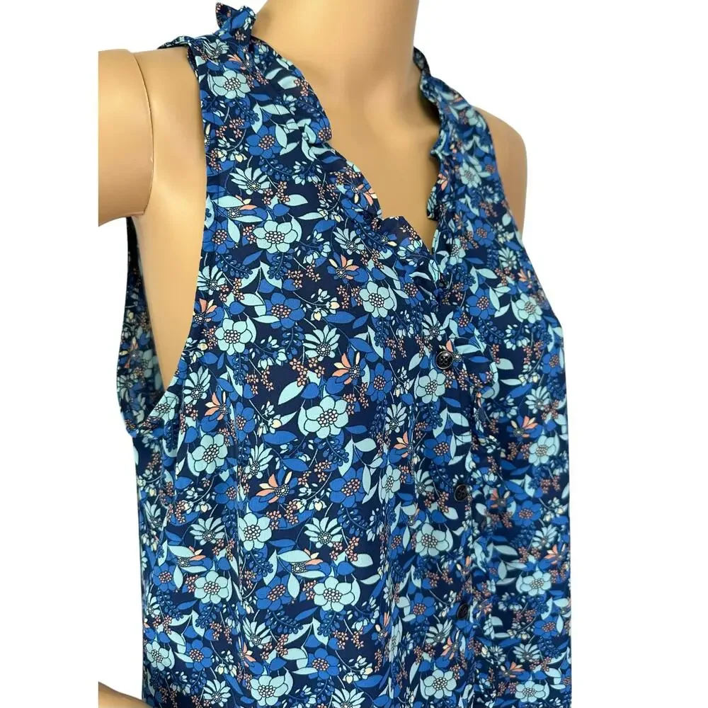 Cabi Take Two Top Blue Lagoon Floral 4349 Size M - Picture 9 of 11